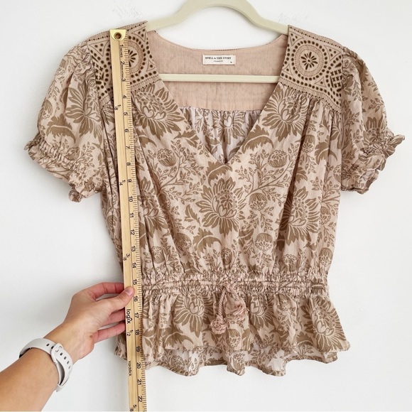 Spell and the Gypsy Lioness Cap Sleeve top peplum babydoll floral paisley XL - Picture 10 of 14